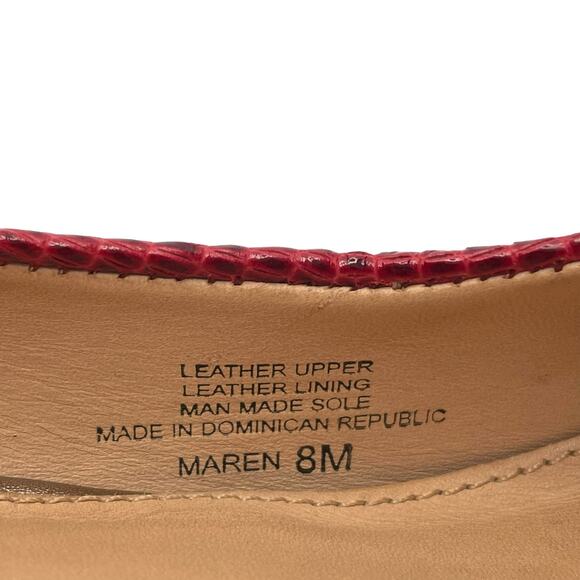 Nurture Maren Red Leather Lizard Heels (8M) - Picture 9 of 11